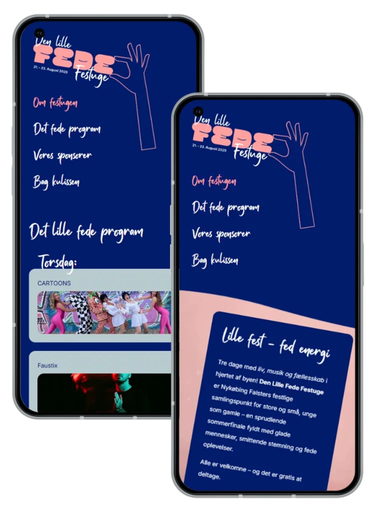 Festuge mobilprogram med musik og events.