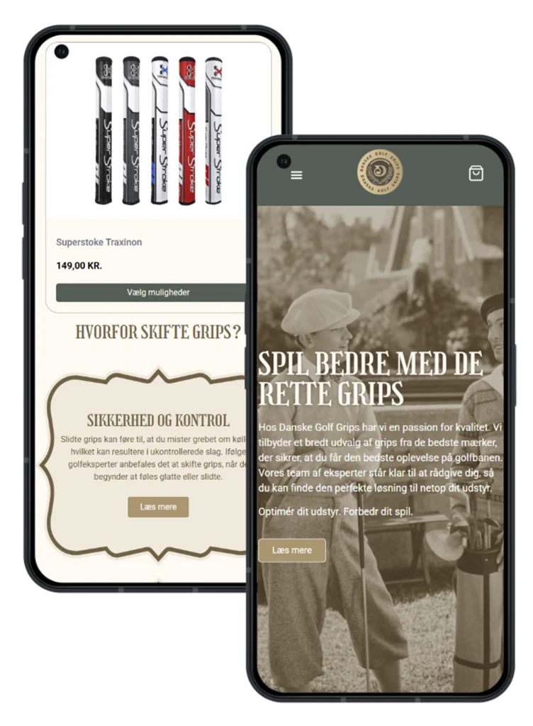 Golfgreb og information om forbedret spil